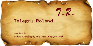 Telegdy Roland névjegykártya